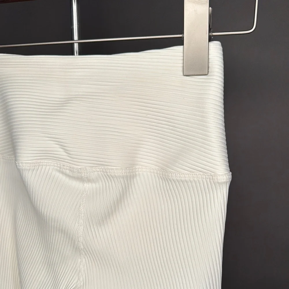 NWT YEAR OF OURS Ribbed Football Leggings Lace-Up Pants • White • XS - Picture 12 of 14